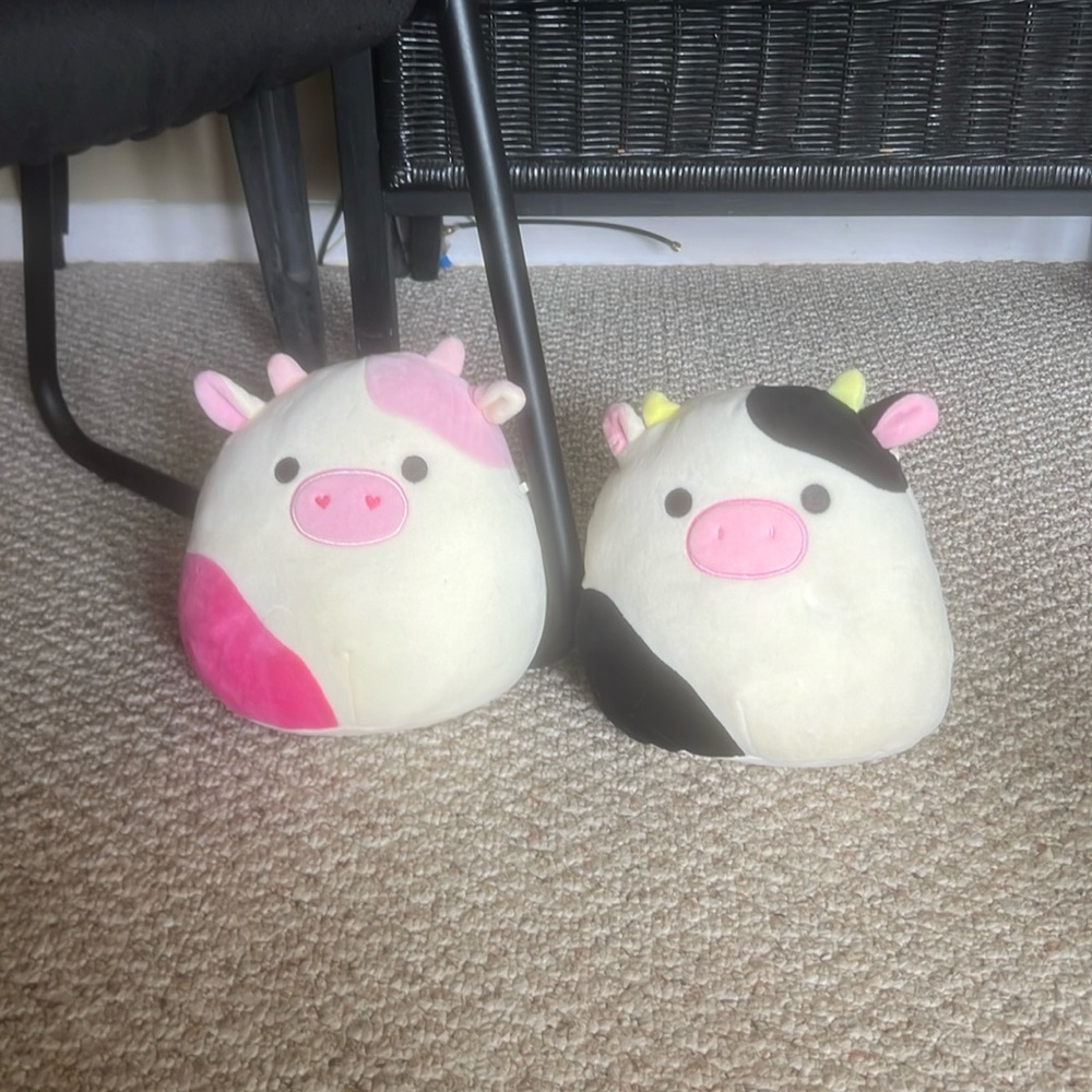 Valentines pink cow and original black cow